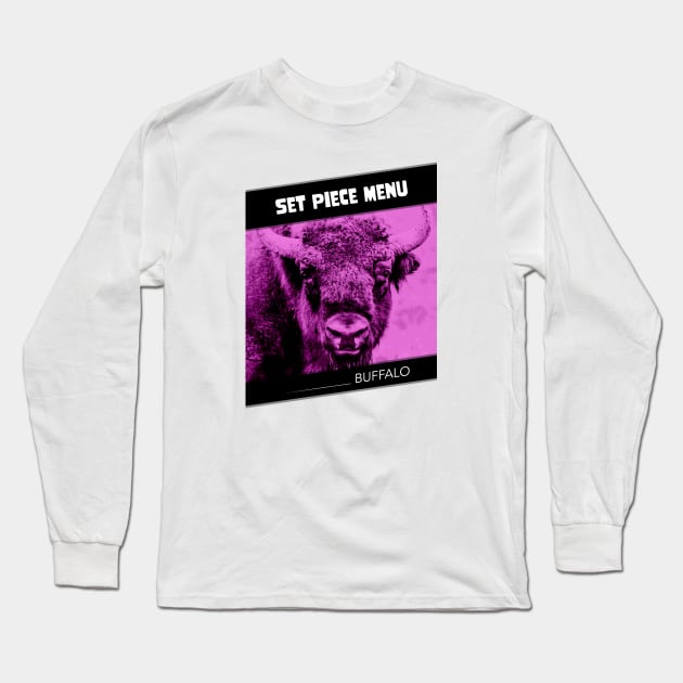 SPM Buffalo Bison Pink Long Sleeve T-Shirt by Set Piece Menu Podcast